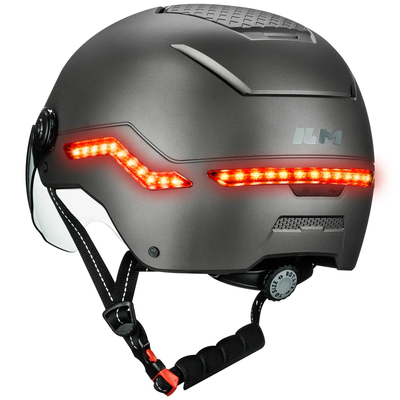 ILM Smart Adult Bike Helmet Front Side Rear LED Light with Automatic G-Sensor Turn Signal & Brake Warning Road Cycling Model MB101L - Image 11