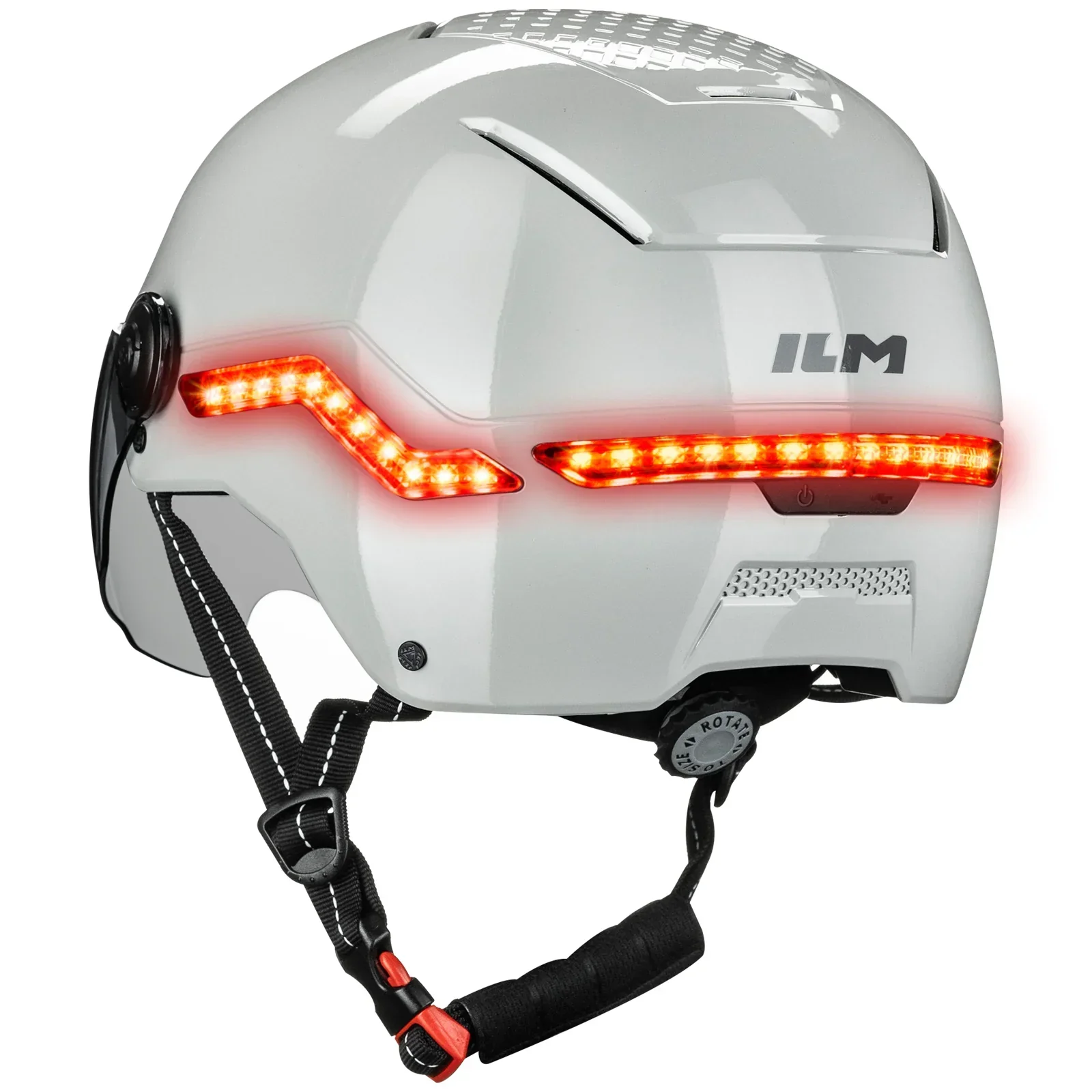 ILM Smart Adult Bike Helmet Front Side Rear LED Light with Automatic G-Sensor Turn Signal & Brake Warning Road Cycling Model MB101L - Image 12