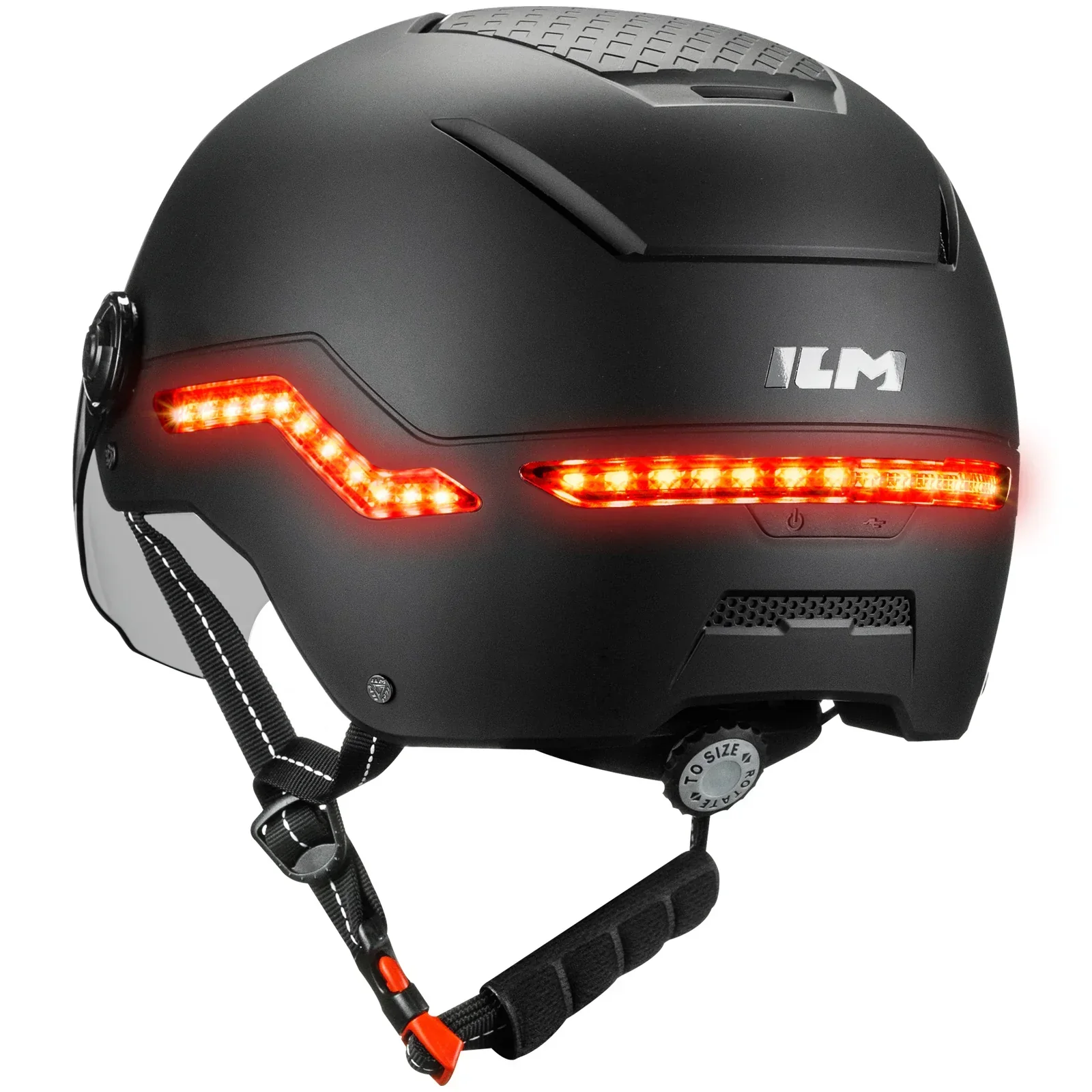 ILM Smart Adult Bike Helmet Front Side Rear LED Light with Automatic G-Sensor Turn Signal & Brake Warning Road Cycling Model MB101L - Image 14