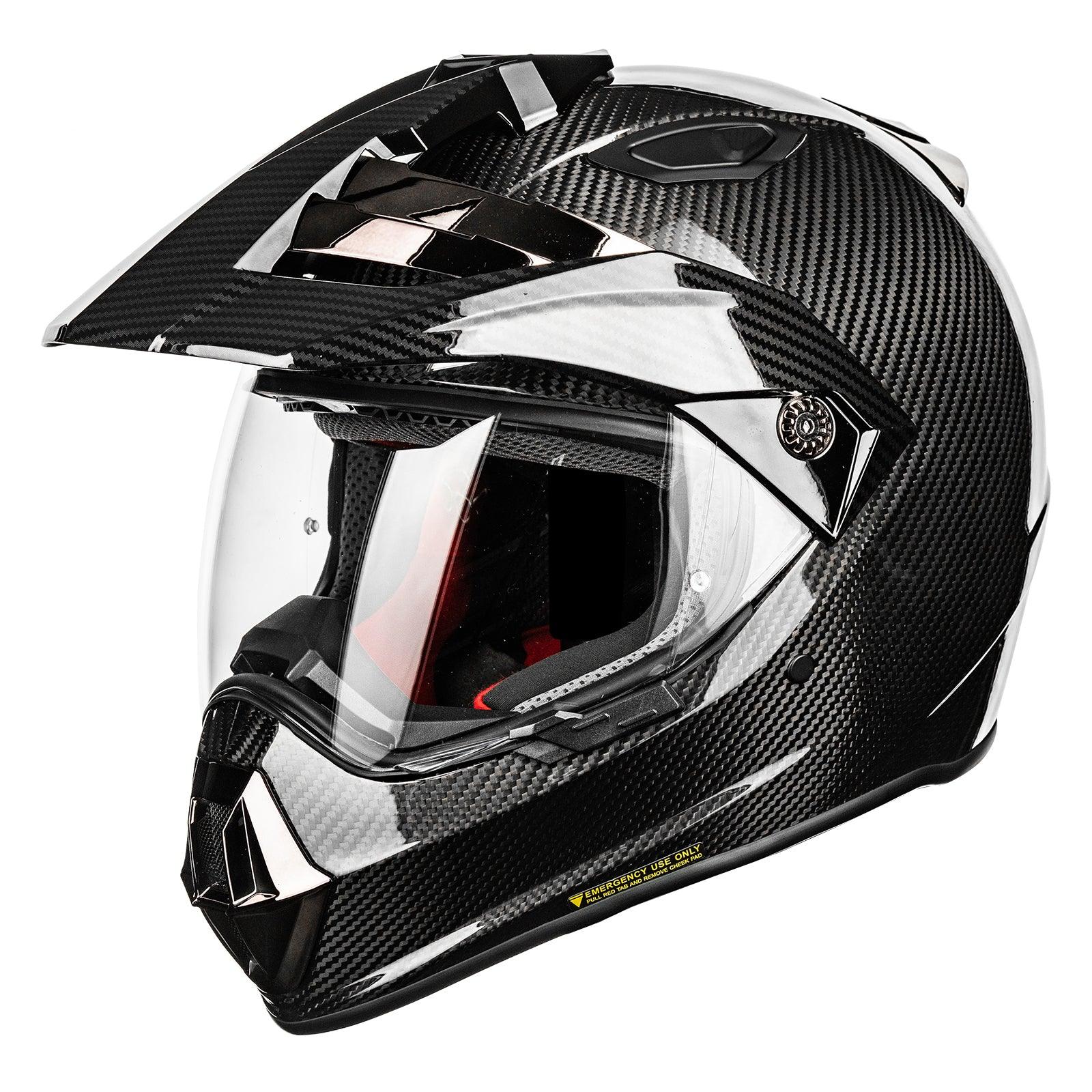 ILM Carbon Fiber Snell M2020D Full Face Motorcycle Adventure Helmet Model L13 - Image 3