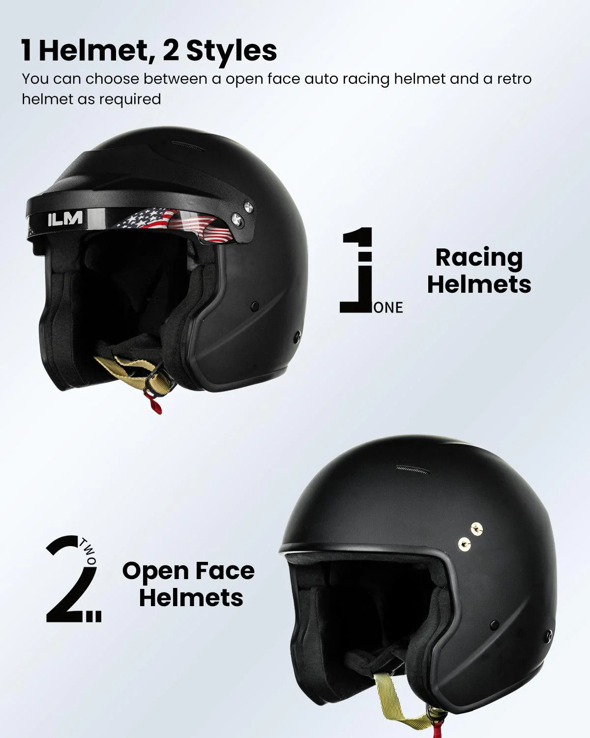 ILM Snell SA2020 Open Face Auto Racing Helmet Model R85 - Image 7