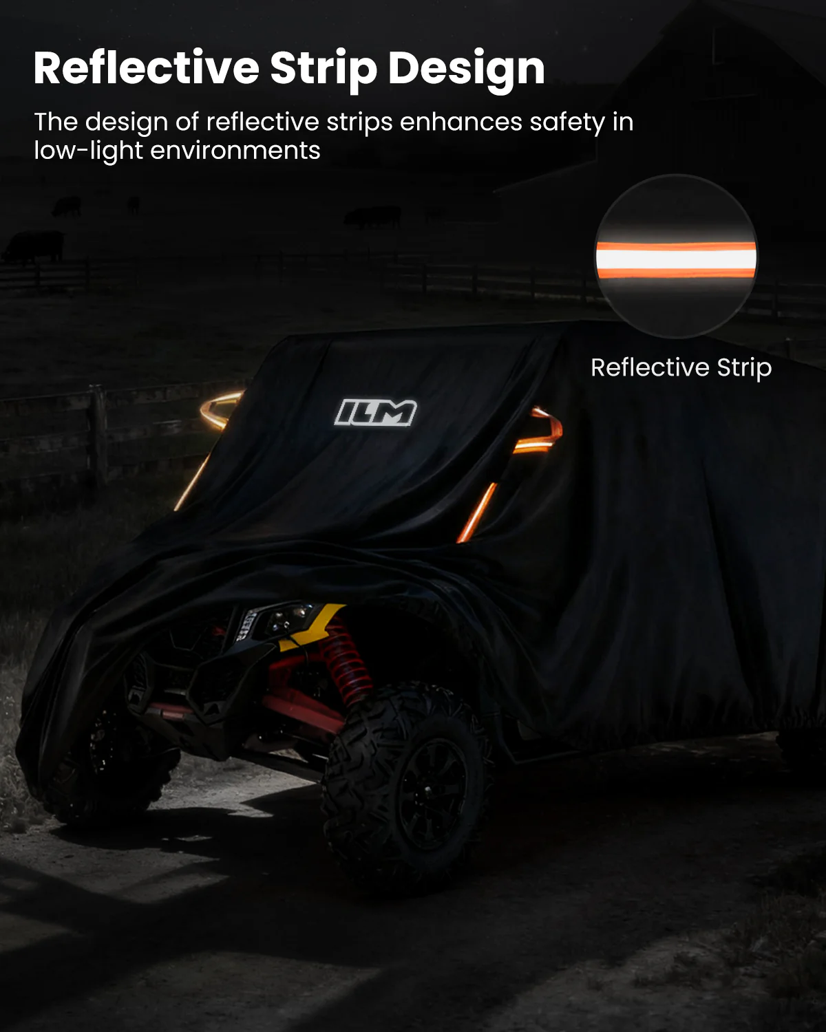 ILM UTV Cover Waterproof Windproof All-Weather Protection Compatible with Can Am Polaris Rhino Kawasaki Hisun 2-3 Seaters Model MC04 - Image 7