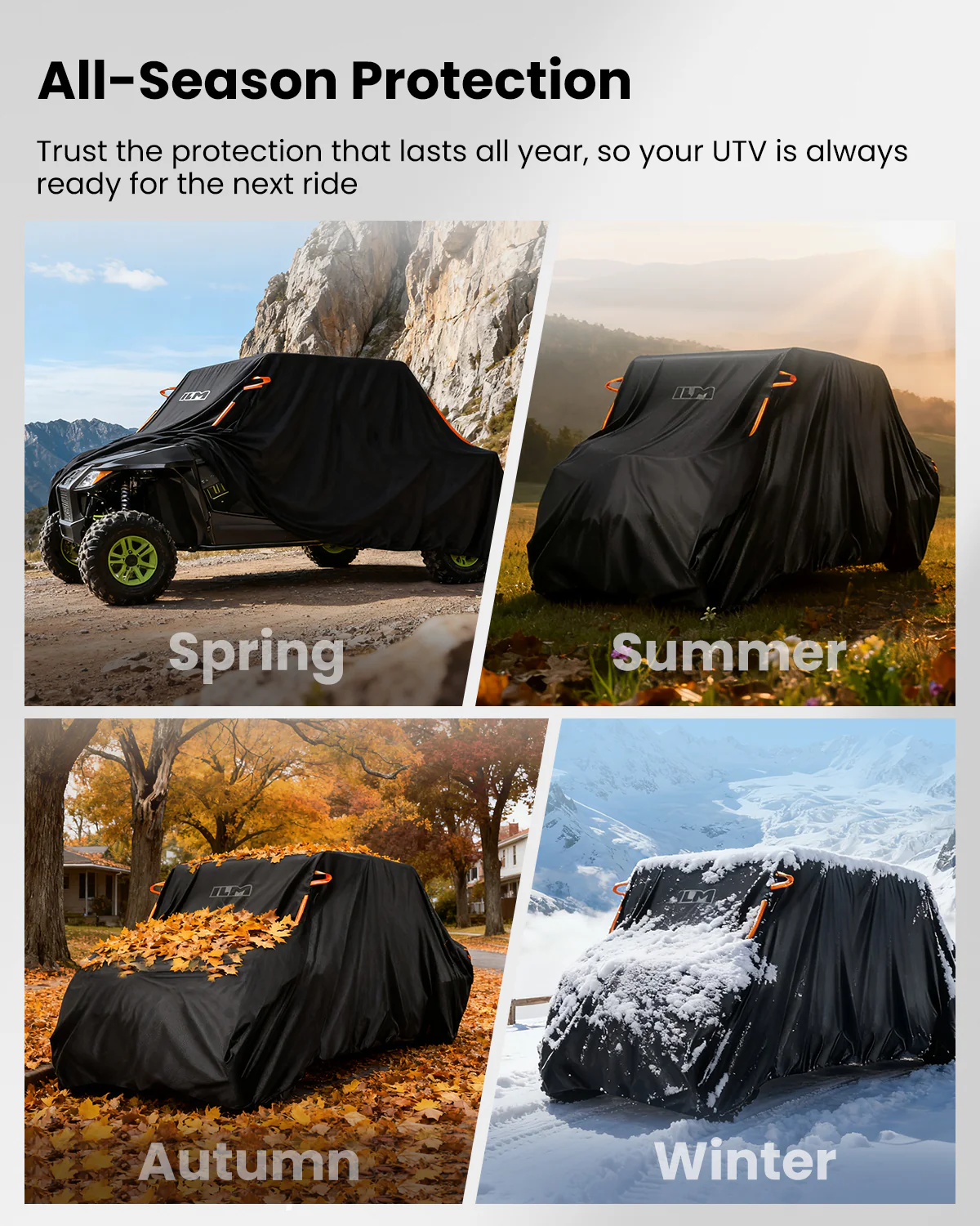 ILM UTV Cover Waterproof Windproof All-Weather Protection Compatible with Can Am Polaris Rhino Kawasaki Hisun 2-3 Seaters Model MC04 - Image 8