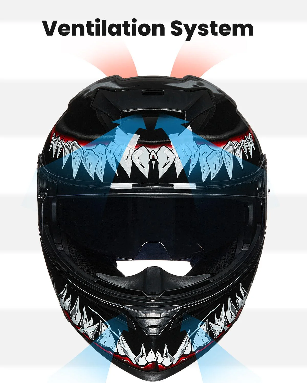 ILM Motorcycle Helmets Modular Full Face Moped Helmet Model WS202 - Image 3