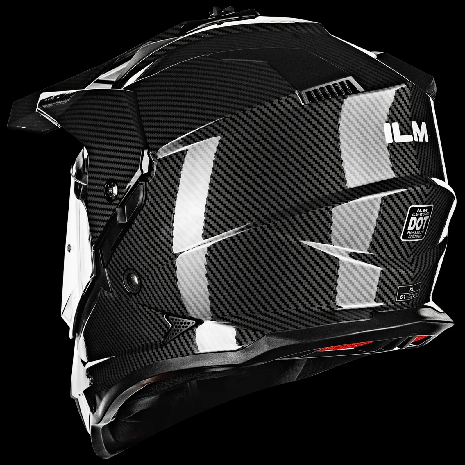 ILM Dual Sport Adventure Motorcycle Helmet Model WS902 - Image 12