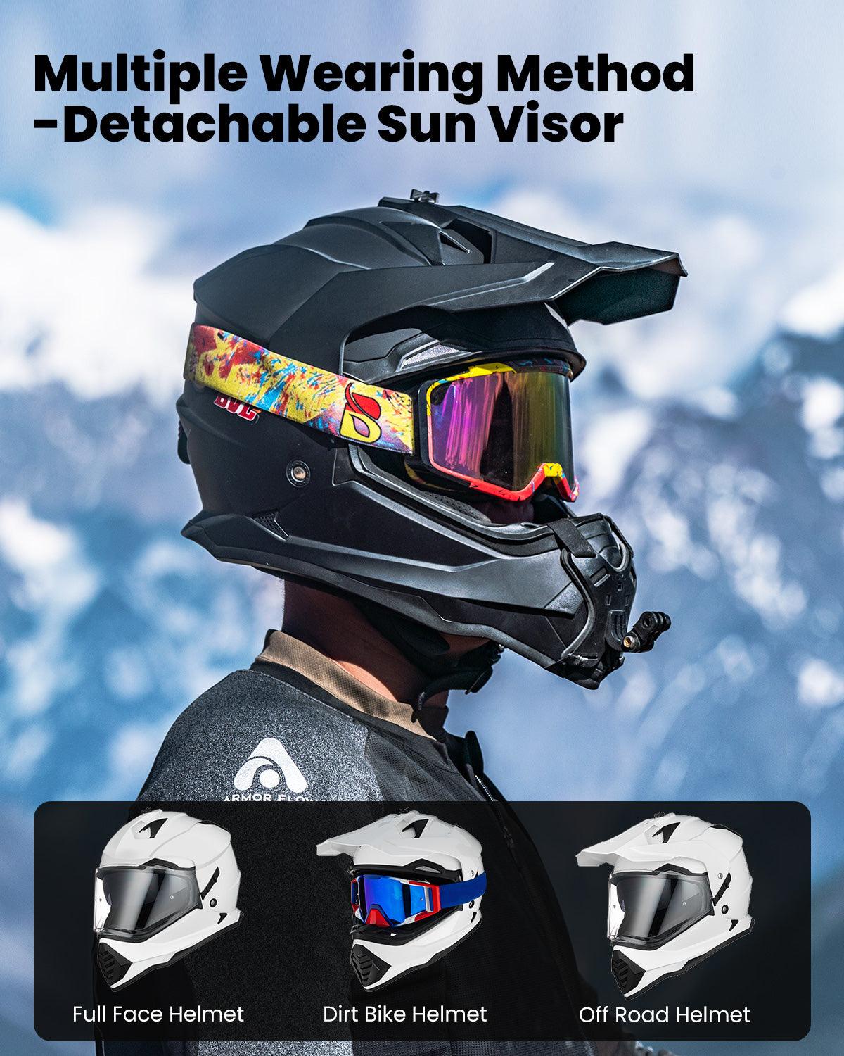 ILM Dual Sport Adventure Motorcycle Helmet Model WS902 - Image 13