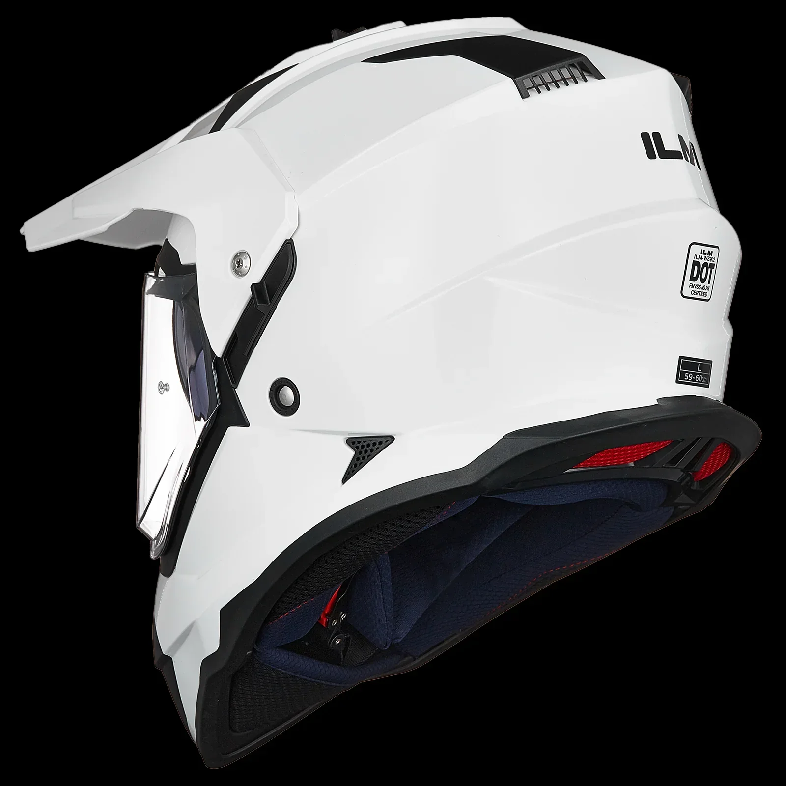 ILM Dual Sport Adventure Motorcycle Helmet Model WS902 - Image 6