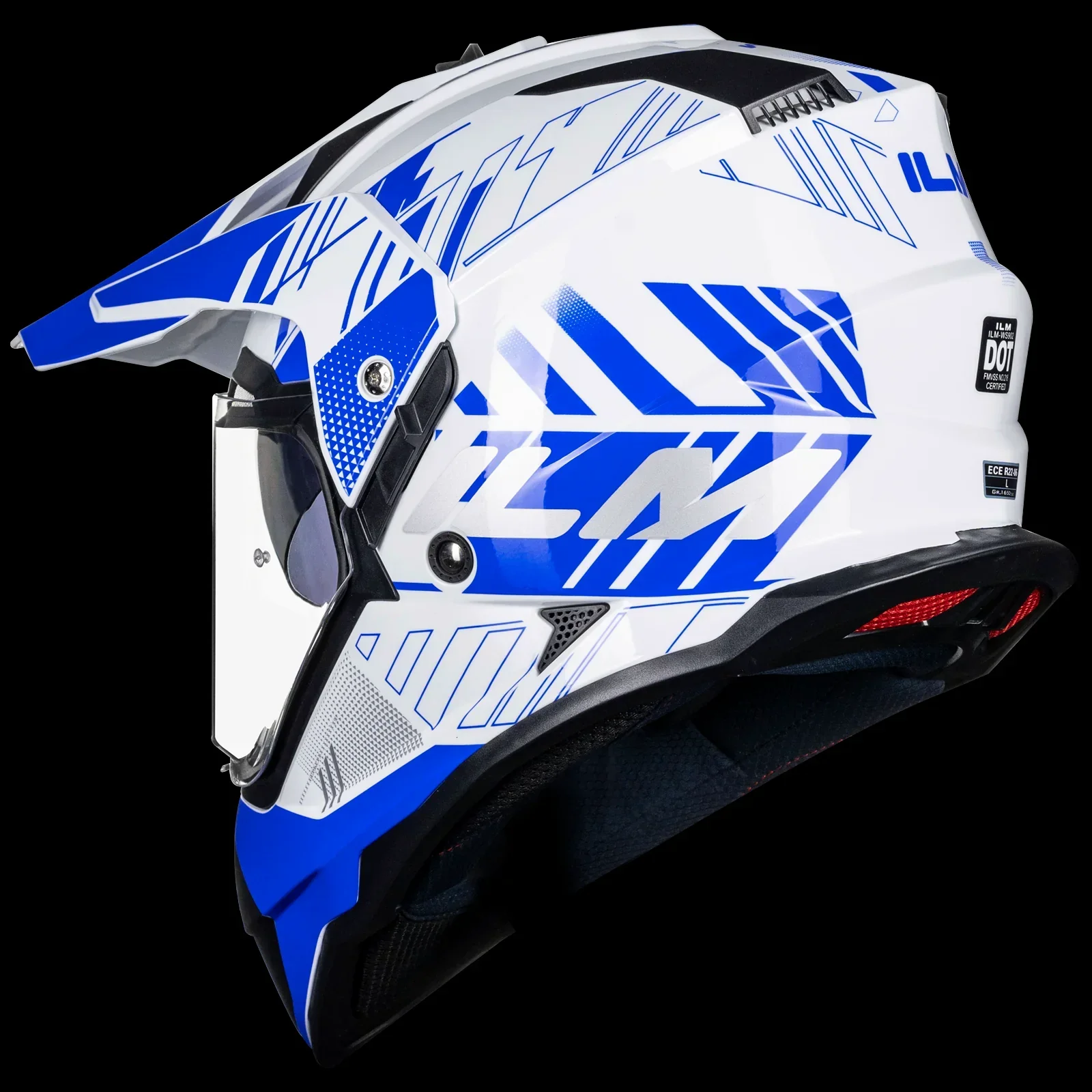 ILM Dual Sport Adventure Motorcycle Helmet Model WS902 - Image 8