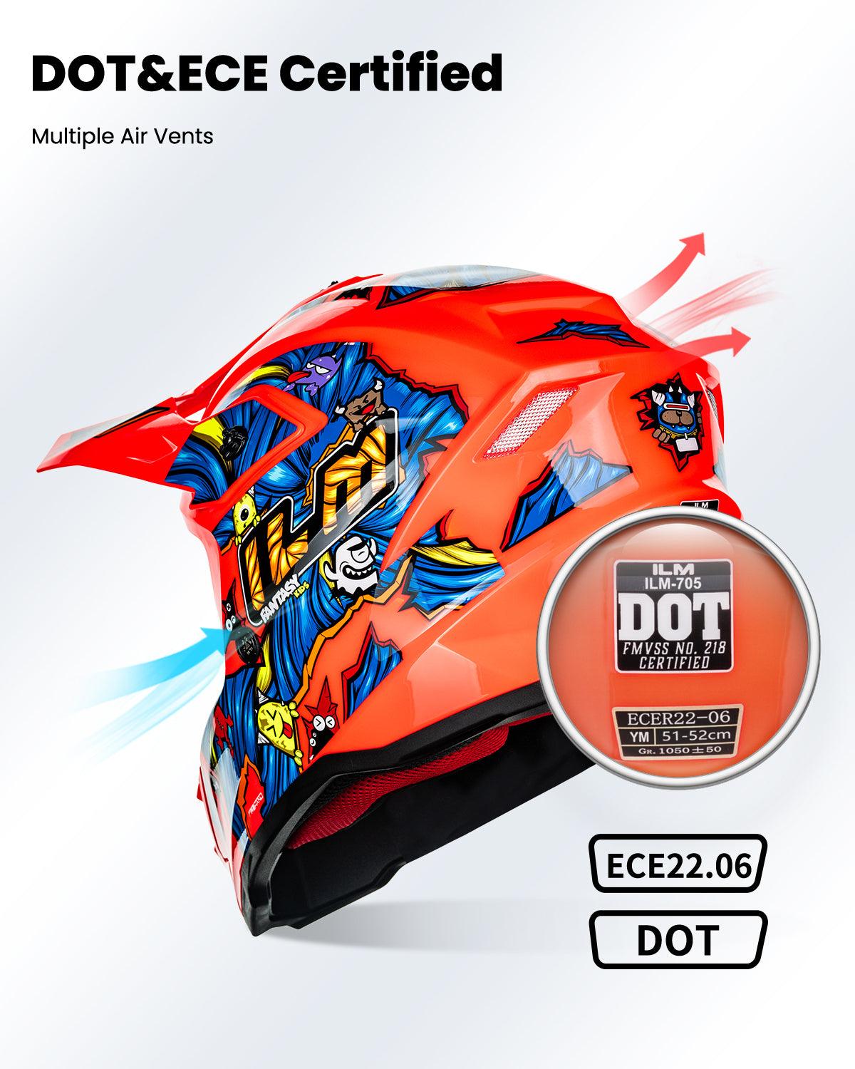 ILM Youth ATV Helmet Kids Dirt Bike Helmet Model Z705 - Image 3