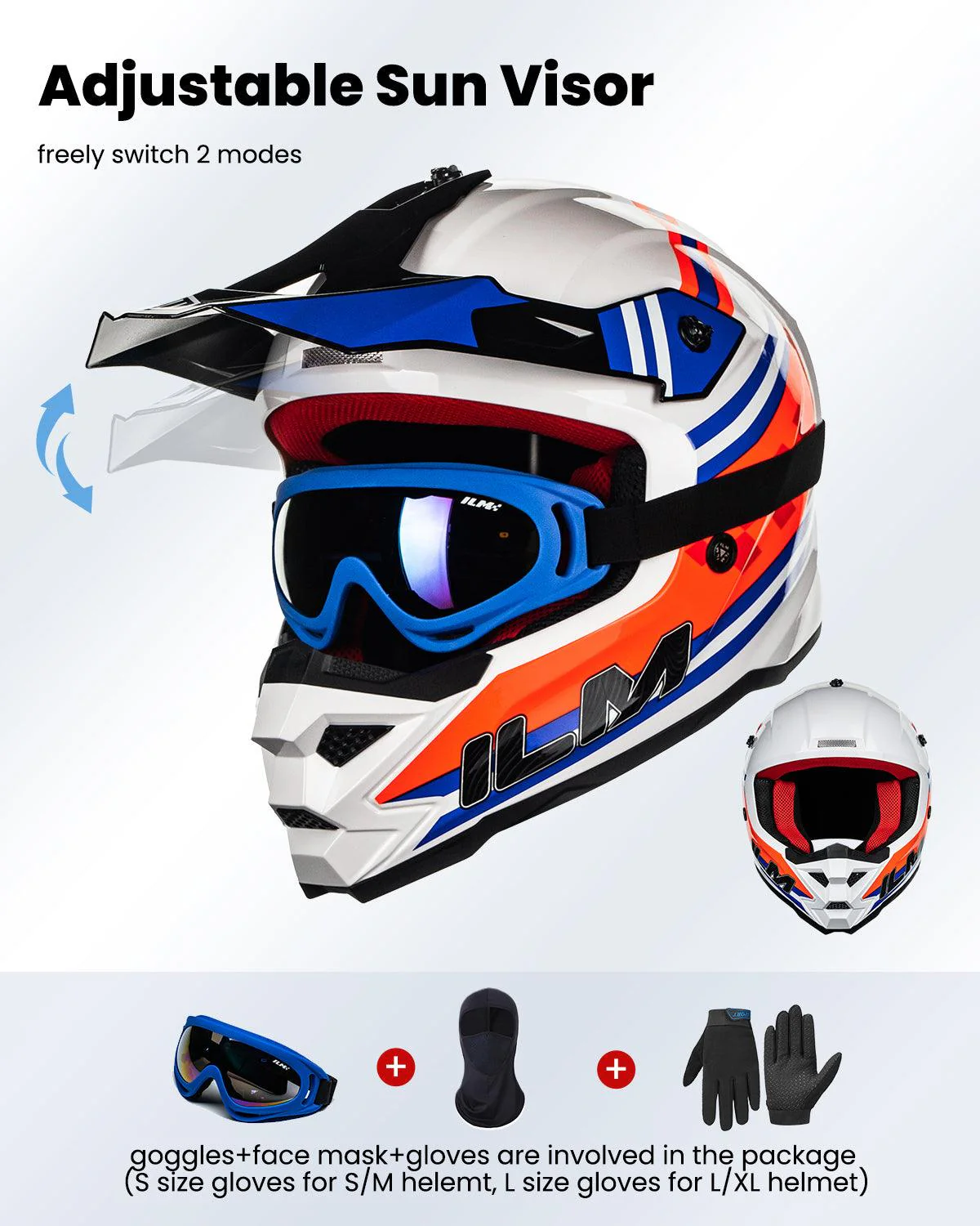 ILM Youth ATV Helmet Kids Dirt Bike Helmet Model Z705 - Image 7