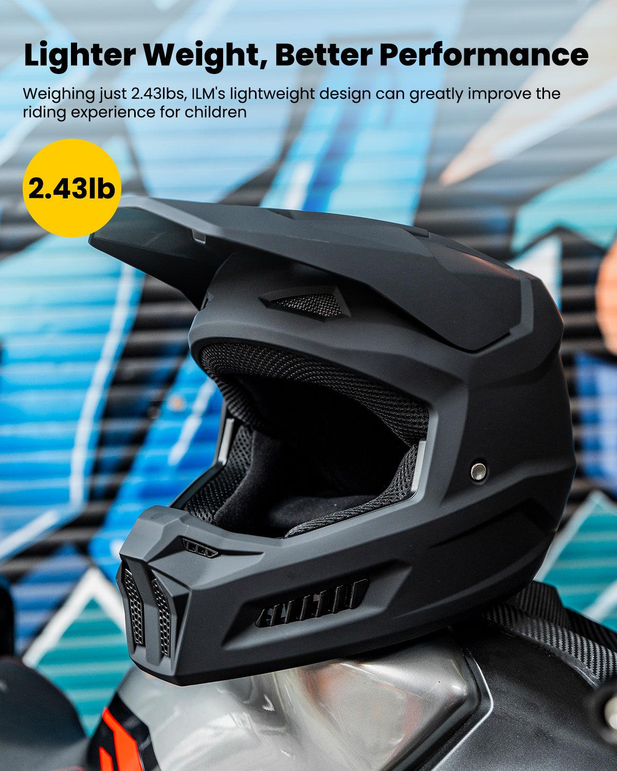 ILM Youth Dirt Bike Helmets Kids ATV Helmet with Goggles Gloves Mask Model MT601Y - Image 10