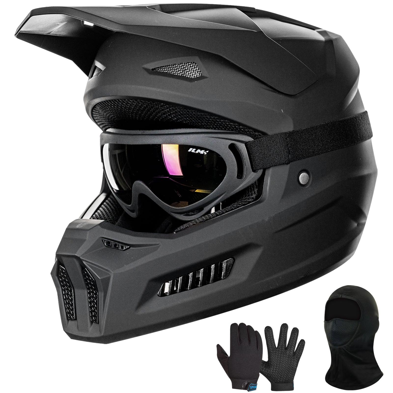 ILM Youth Dirt Bike Helmets Kids ATV Helmet with Goggles Gloves Mask Model MT601Y - Image 3