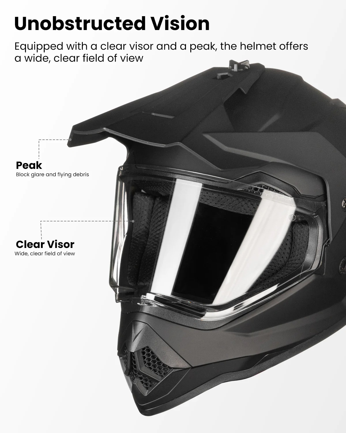 ILM Youth Dirt Bike Helmets ATV Motocross BMX Off Road Motorbike Model WS906 - Image 4