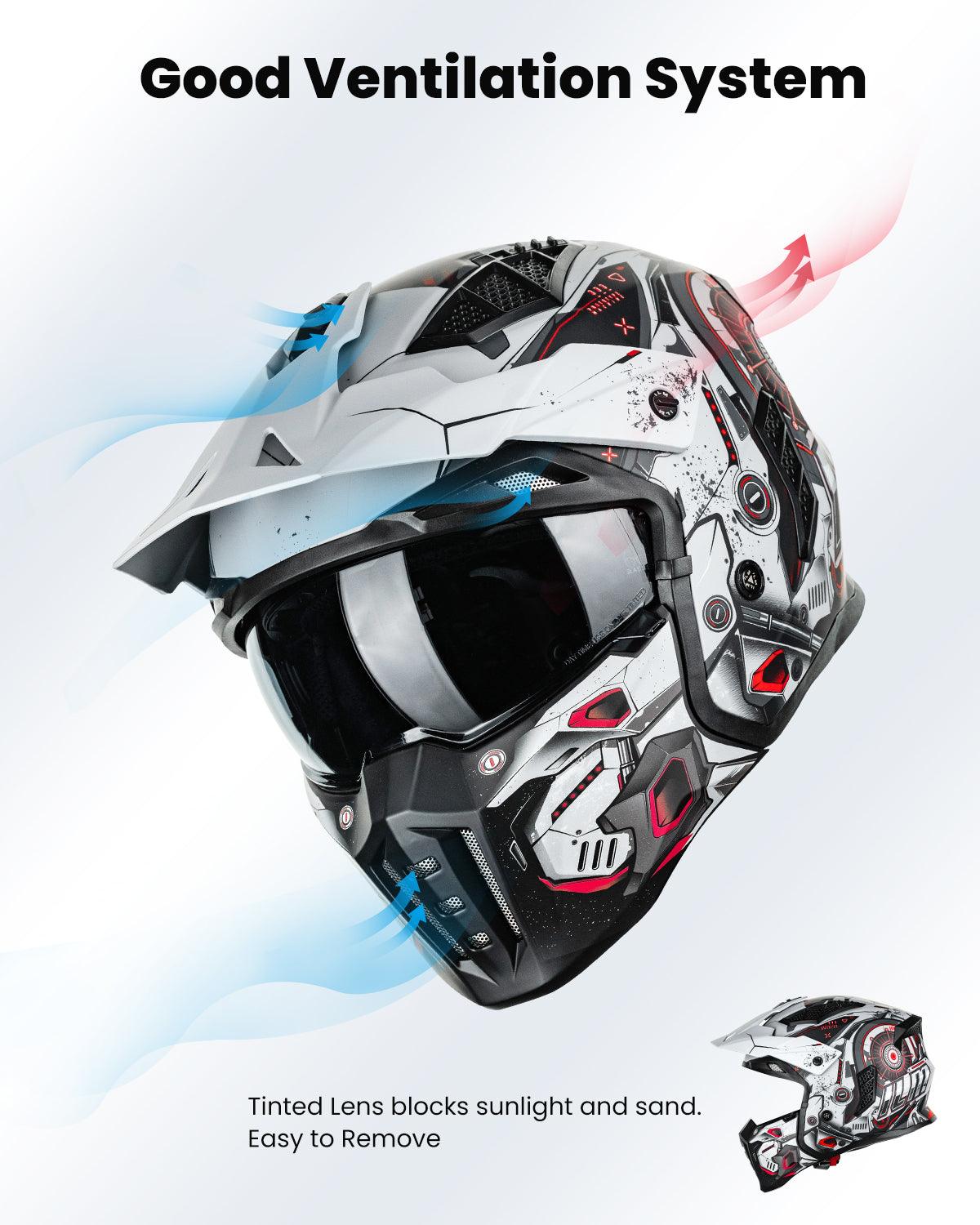 ILM Open Face Motorcycle 3/4 Half Helmet Model Z302 - Image 5