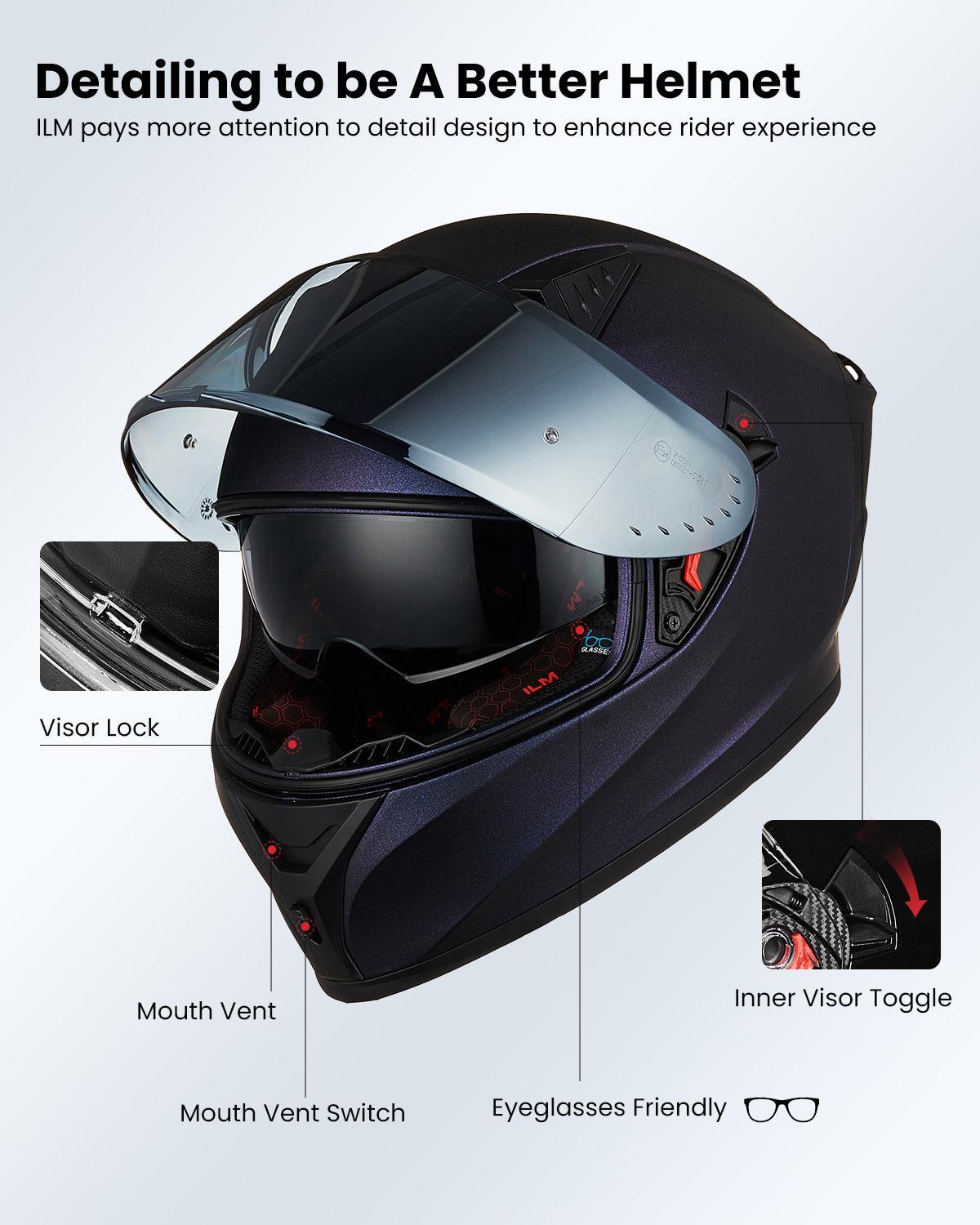 ILM Full Face Motorcycle Helmet Model Z501 - Image 6